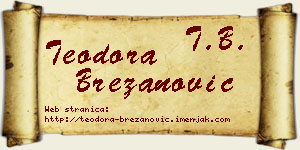 Teodora Brezanović vizit kartica